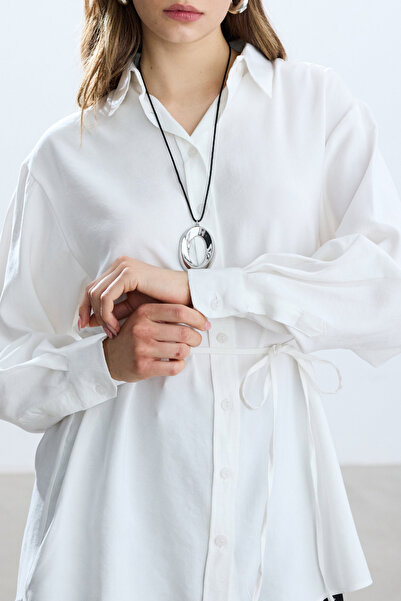 BE BLUE Ekru Modal Vintage Shirt