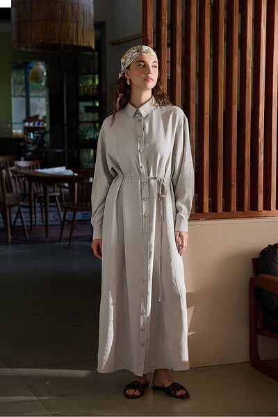 BE BLUE Vintage Stone Colored Shirt Dress