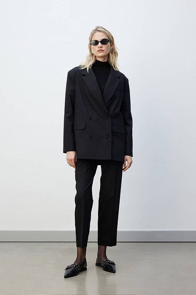 BE BLUE BLAZER CRUVAZAT NEGRU