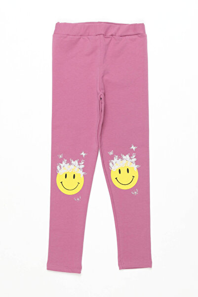 Cansın Mini Girl's Smiling Face Printed Tights 1-8 Years 13648