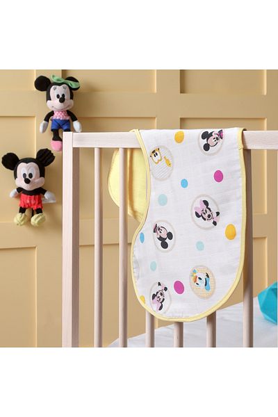 Taç Disney Mickey Licensed Cotton Muslin Shoulder Cloth - 20x55 cm, Set of 3