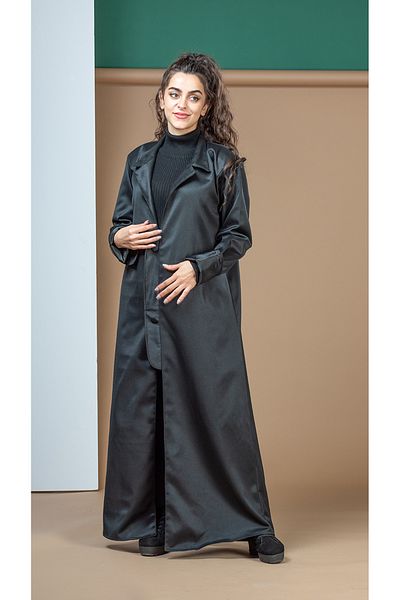 outline Black two-piece abaya