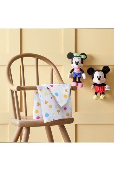 Taç Licensed Disney Mickey Cotton 35X35 cm 3-Piece Muslin Mouth Cloth