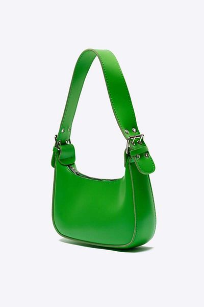 Shule Bags Muse Oval Baguette Bag Green