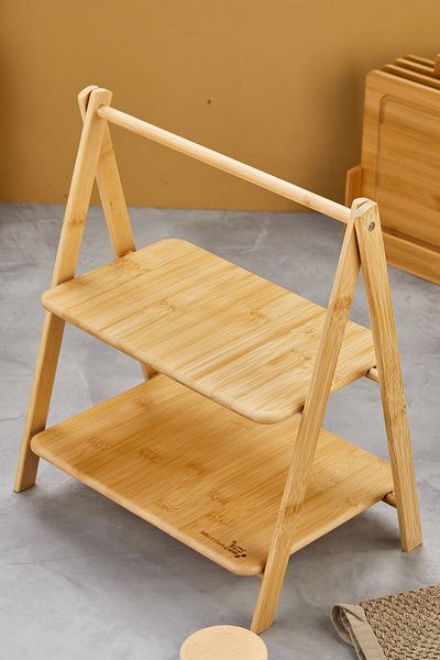 MODA OZY 2-Tier Openable and Closable Bamboo Stand-Organizer-Organizer-Dressing Tray