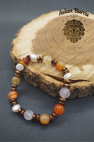 Balzamin Design سوار من الحجر الطبيعي واللؤلؤ والكوارتز والعقيق والسترين والع...