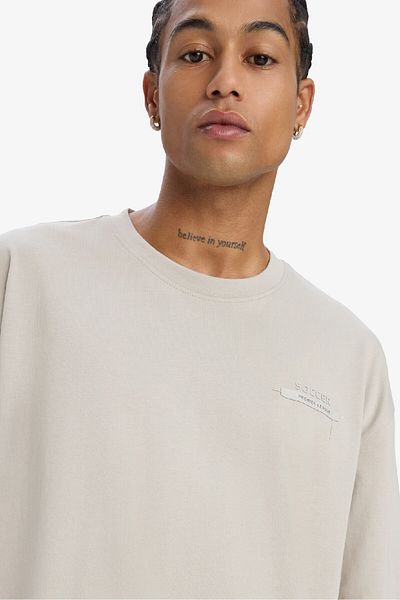 DeFacto Defactofit Oversize Wide Fit Crew Neck Printed Athlete Short Sleeve T-Shirt E2582Ax25Sm