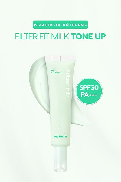 PERIPERA Cream Tone Equalizing Filter - Neutralizing Redness, Spf30, Milk Tone up (003 Clear Mint)