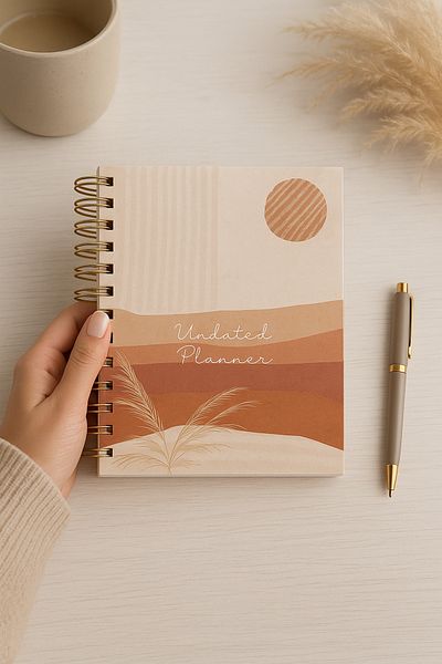 Fobinote Hard Cover A5 Spiral Agenda (Times Planing Agenda) Bohemian
