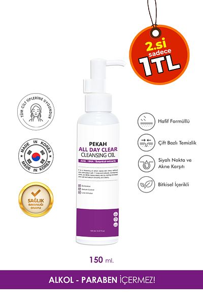 PEKAH 150ml Sebum Balancing - Anti-Acne and Acne, Double-Based Daily Make-up Remover Oil