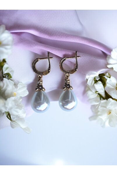 FAYRA ACCESSORIES Zirkon Taşlı İnci Küpe