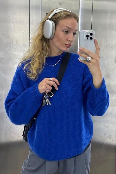 Madmext Пуловер с голямо трикотажно яке Saks MG1972