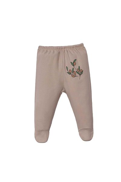 Necix's Triple Baby Pants Set with Olive Booties Olive Green