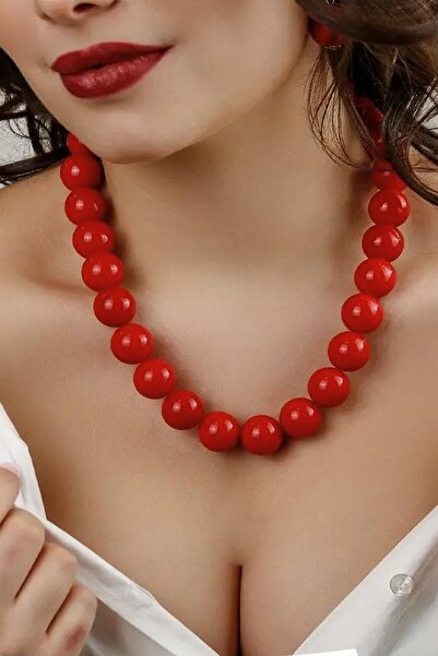New Obsessions Büyük Boncuklu Kadın Kolye - 20mm Boncuklu