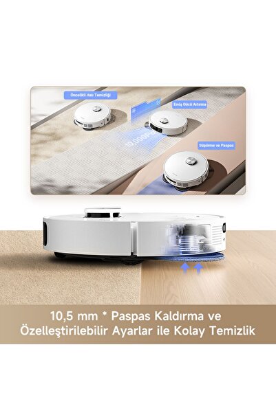 Dreame L10s Ultra Gen 2 Robot Süpürge Beyaz, 10.000Pa Emiş Gücü