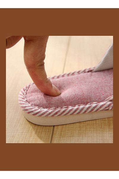fun zone Striped Bedroom Slippers Pink