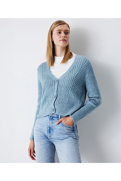 MISS IPEKYOL Gerippte Strickjacke
