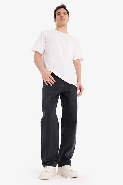 DeFacto Wide Fit Baggy Fit Jean Washed Trousers Tyc12E26Dd4Bfb5991Ab67209