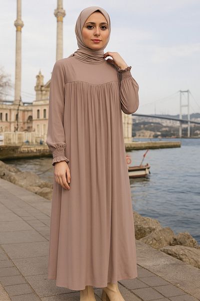 N.S NEVA STYLE Belted Mink Hijab Dress 23841V