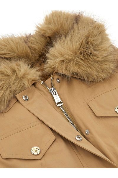 Guess Lucie Parka Faux Fur Women's Cream Coat W4Bl45Wgk30-G1Fe