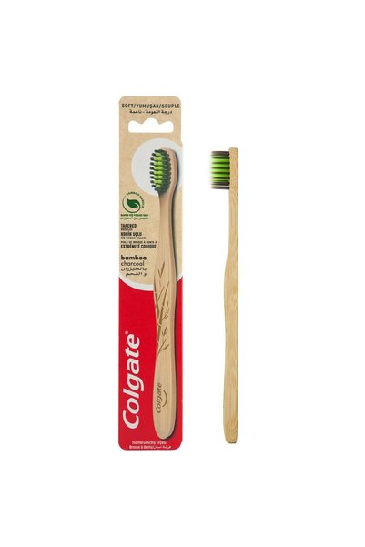 Colgate Bamboo Charcoal Soft Toothbrush Assorted Colour 1 Pc Gentle Cleaning ...