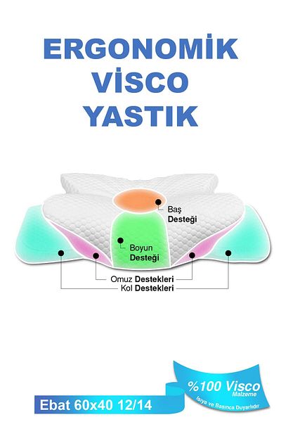 viscoday Royalrelax Orthopedic Visco Pillow - Beauty Pillow with Neck Herniation and Pain Support