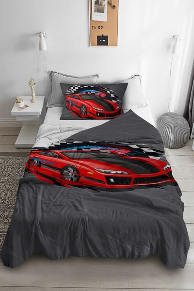 Bebişim Halı Red Trolley Single Pique & Bedspread