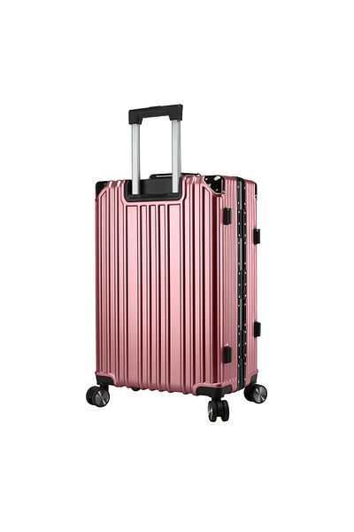 CABIN PRO Trolley Bag 20 - Hard Shell Cabin Luggage - Polycarbonate Trolley - Aluminum Frame - Rose Gold
