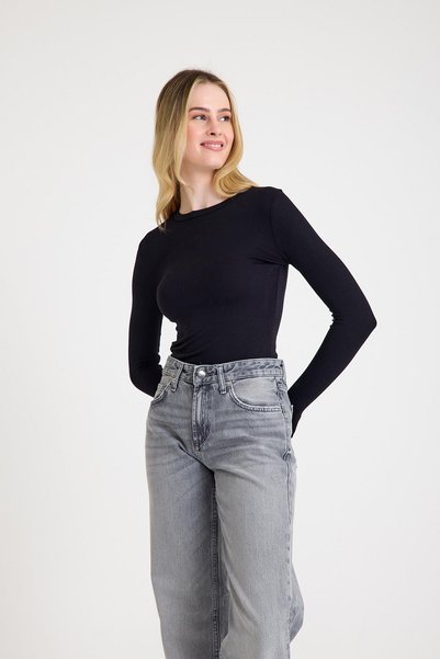 NİLİST Wide leg Bol Paça Kadın Gri Denim Jean Kot Pantolon