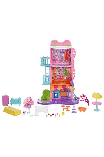 Enchantimals Set de joacă – Casă și cafenea în oraș