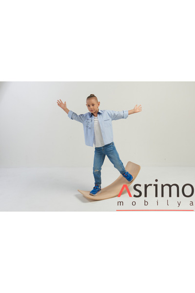 Asrimo mobilya Balance Board Balance Board Natural Wooden Toy - Yoga And Pilates