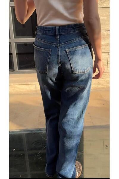 NİLİST Wide leg Bol Paça Kadın Lacivert Denim Jean Kot Pantolon