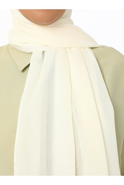 Tuva Şal Janjan Double Layer Shawl - Cream