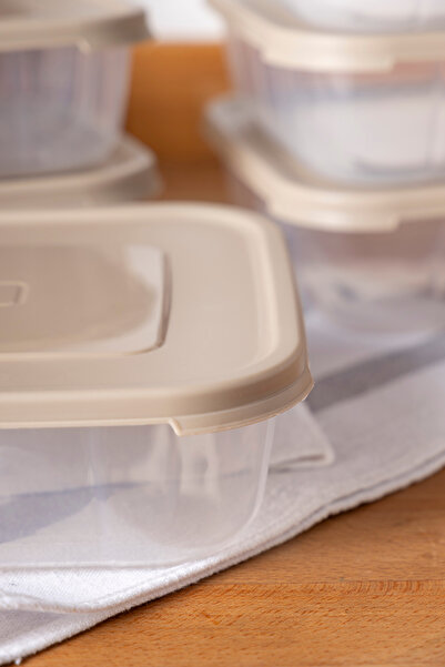 Espas Home 6 Leakproof Storage Containers 1.4 Lt - Beige