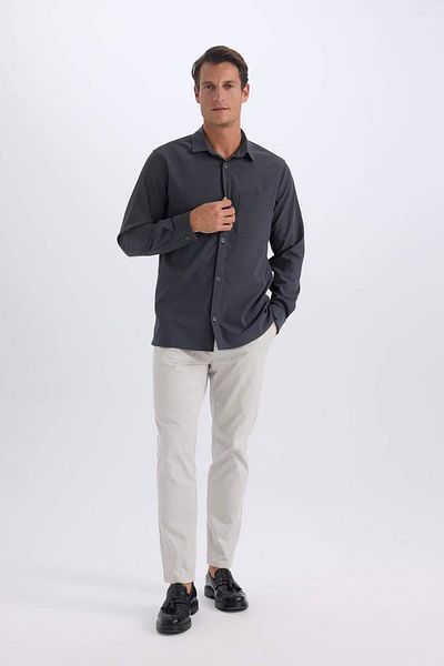 DeFacto 100% Cotton Summer Jogger Chino Pants with Tie-Up Waist and Pockets Straight Leg Z9933Az25Sp