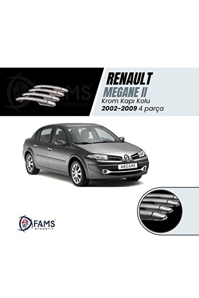 FAMS OTO AKSESUAR Renault Megane 2 Krom Yan Kapı Çıtası 4 Kapı 2002-2009 Aras...