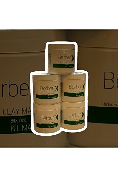 berberix 5 Adet Berberx Bitki Özlü Kil Maskesi 5x650gr