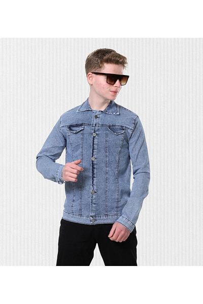 Paşacan Boy's Lycra Cotton Denim Jacket, Blue Denim Jacket, Black Denim Jacket,