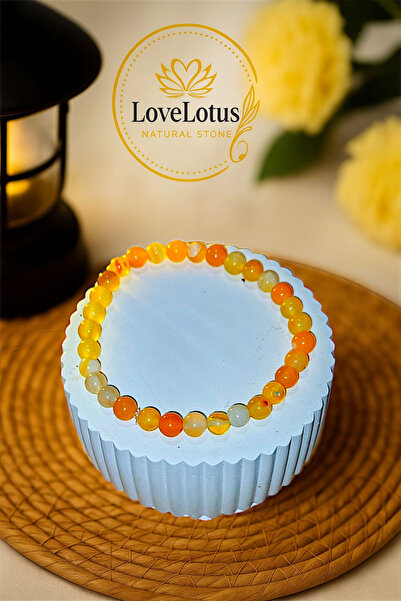 LOVELOTUS سوار من العقيق الطبيعي (يتم امتصاص الطاقة السالبة، ويقاوم الإجهاد)