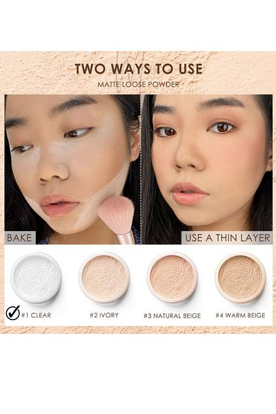 Focallure Matchmax Baking & Setting Powder Maximum Oil Control Matte Lightweight Setting Make up Loo