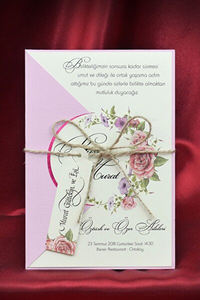 ALEYNA MATBAA 50 Adet Düğün, Nişan, Nikah Davetiyesi, Baskı Hariçtir 155501