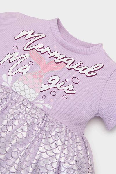 DeFacto Baby Girl Printed Short Sleeve Summer Tulle Dress E7837A525Sm