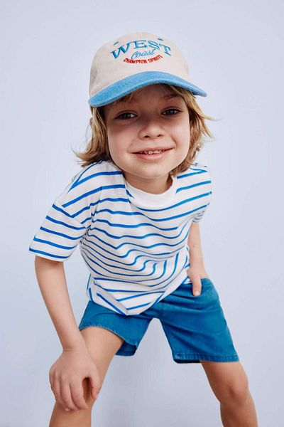 DeFacto Baby Boy Crew Neck Striped Short Sleeve T-Shirt E6740A525Sm