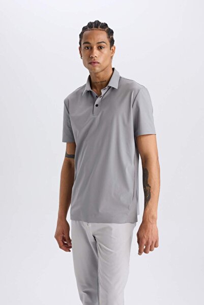 DeFacto DeFactoFit Stretchy Fabric Standard Fit Polo Collar Αθλητικό κοντομάνικο μπλουζάκι D9244AX25SP