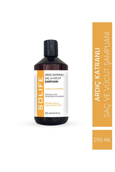 SOLIFE 250 مل شامبو للشعر والجسم مع قطران العرعر