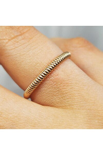 FasekGold Minimal Altın Yüzük - 14 Ayar Altın Taşsız Minimal Tasarım Evlilik ...