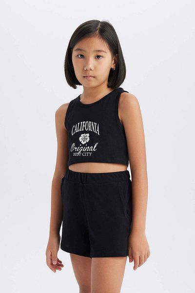 DeFacto Girl's 2 Piece Set Printed Tank Top Shorts E4897A825Sm