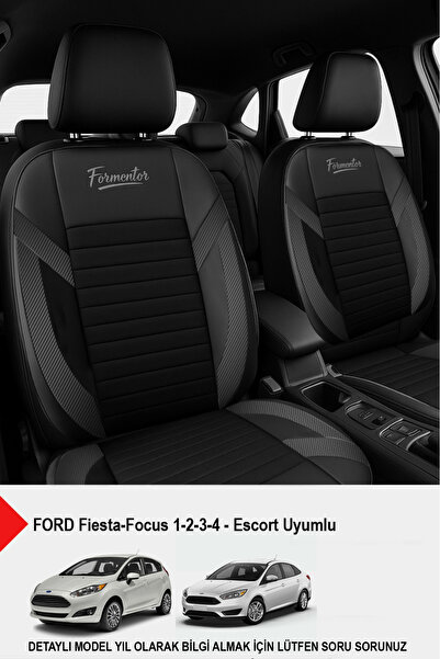 GM-DESIGN غطاء مقعد السيارة من الريش التايلاندي فورمينتور (متوافق مع فورد فوك...