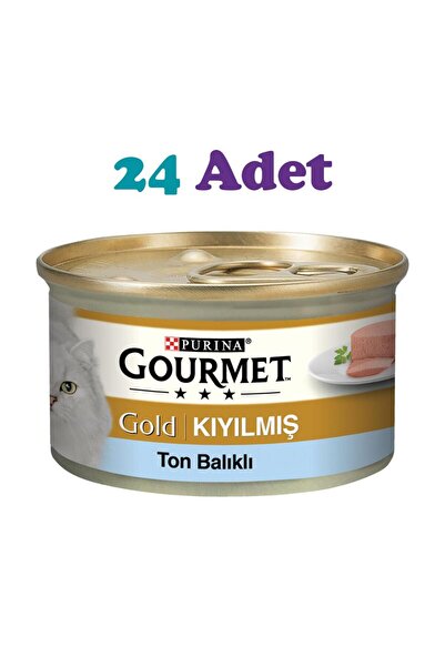 Gourmet GOLD KIYILMIŞ TON BALIKLI KEDİ KONSERVESİ 85G (24 ADET)