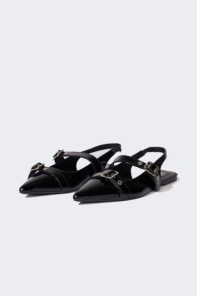 DeFacto Pantofi de balerină din piele artificială cu talpă plată pentru femei D8965AX25SM